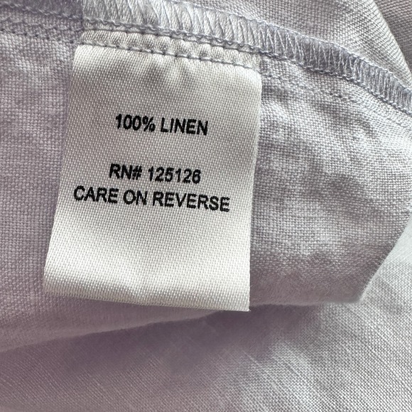 Claridge + King linen Lavender Scalloped Edges Lagenlook Romantic tunic Large - Picture 4 of 12